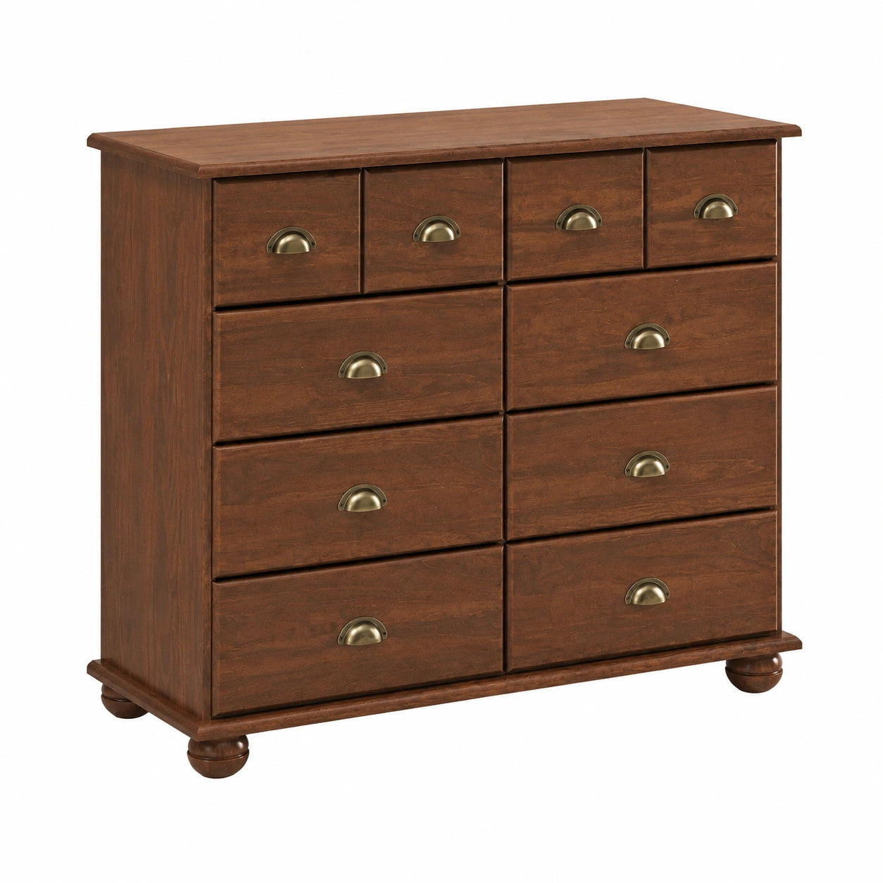 Commode, avec rangement, avec tiroirs, en bois massif et métal, coloris brun, pour la chambre ou le salon