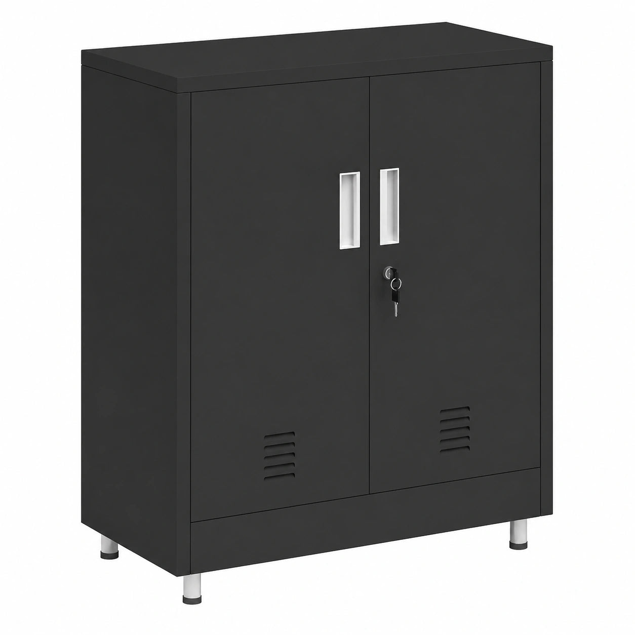 Armoire, réglable, avec rangement, avec étagères, en métal, coloris noir, pour la chambre