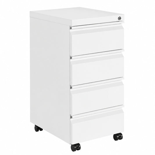 Bureau, avec rangement, avec tiroirs, coloris blanc, pour l’espace de travail