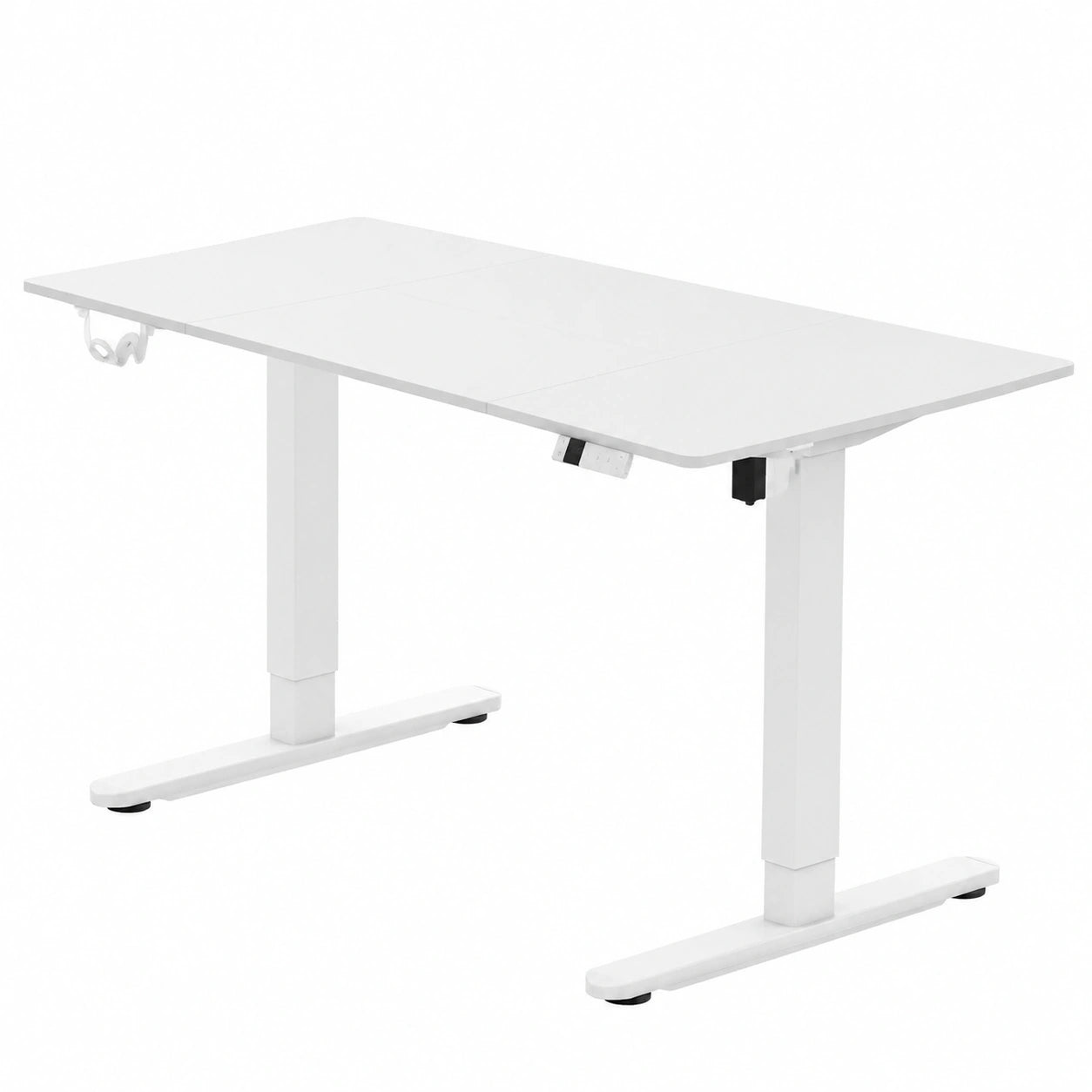 Bureau, réglable, coloris blanc, 160 x 80 cm, pour l’espace de travail