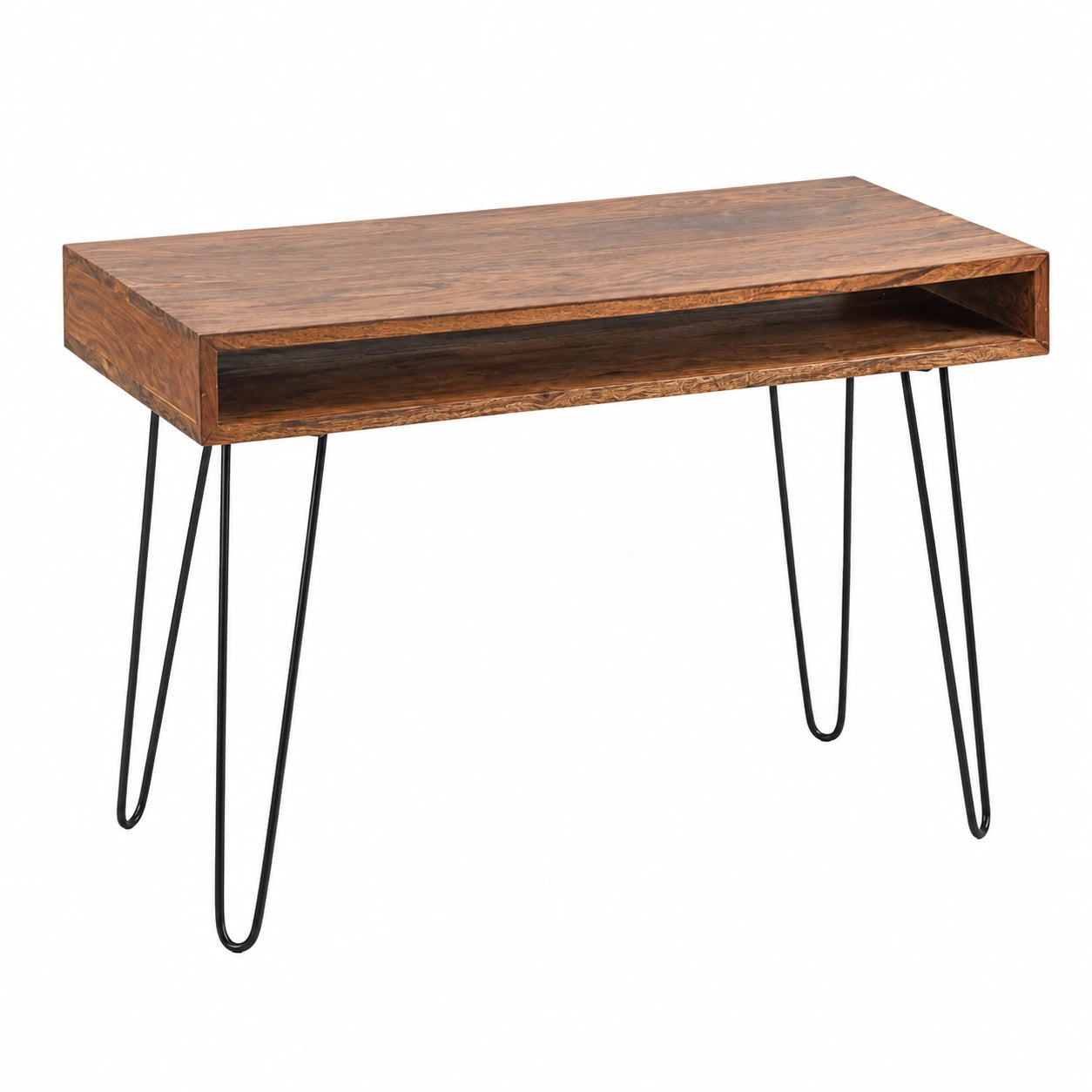 Bureau, en bois massif et métal, 110 x 76 x 60 cm, pour l’espace de travail