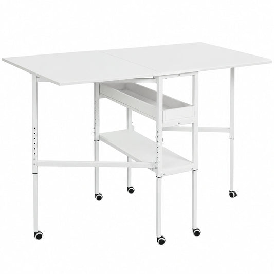 Bureau, réglable, avec rangement, sur roulettes, pour l’espace de travail