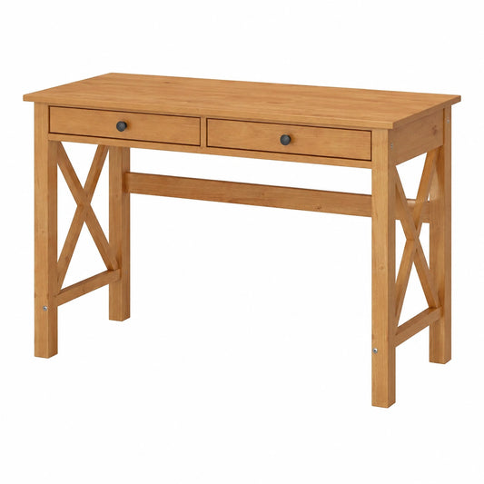 Bureau, en bois massif et chêne, avec rangement, avec tiroirs, coloris noir, pour l’espace de travail
