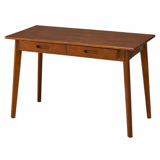 Bureau, en bois massif, avec tiroirs, coloris marron, pour l’espace de travail