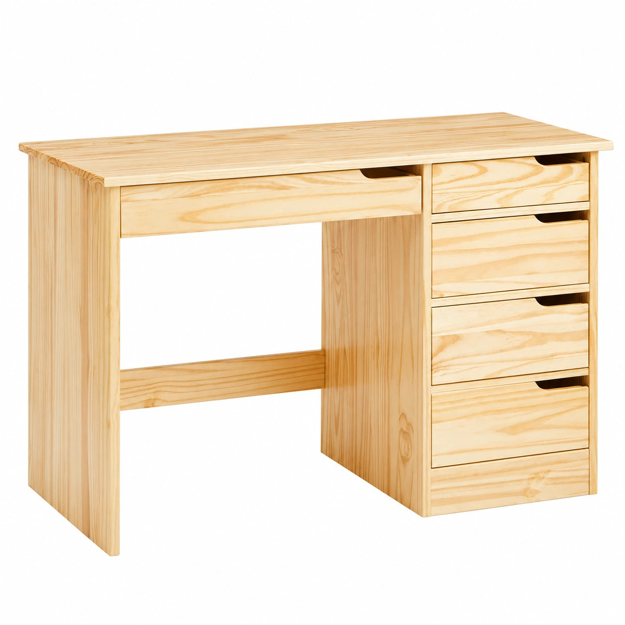 Bureau, avec rangement, avec tiroirs, coloris naturel, pour l’espace de travail