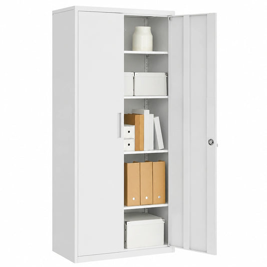 Armoire, en acier, réglable, avec rangement, avec étagères, coloris gris, 40 x 80 x 180 cm, pour la chambre