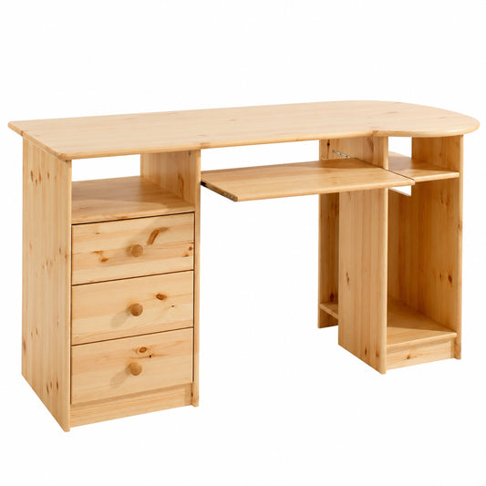 Bureau, avec tiroirs, coloris naturel, pour l’espace de travail