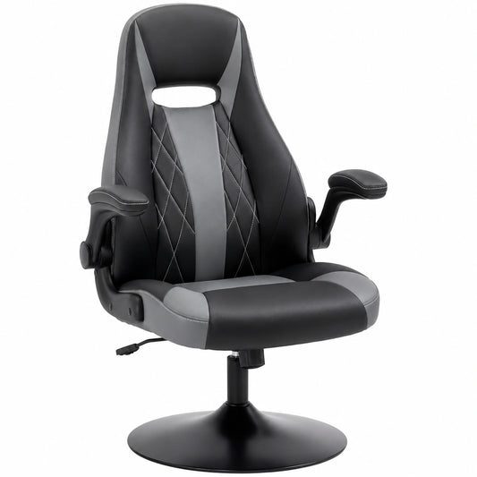 Chaise de bureau, pivotant, réglable, en métal, coloris noir et gris, pour l’espace de travail
